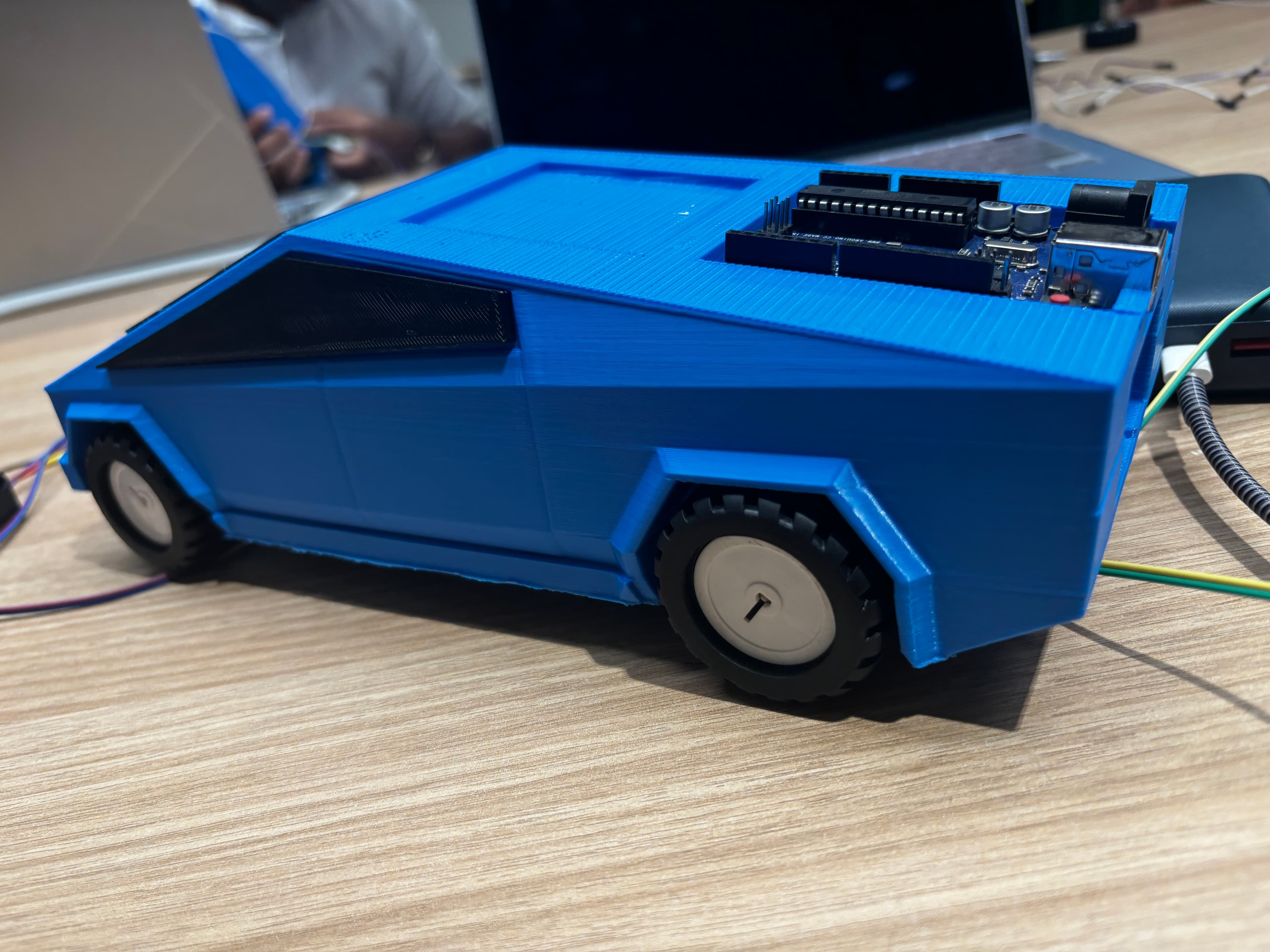 Tesla-inspired autonomous vehicle build, side view